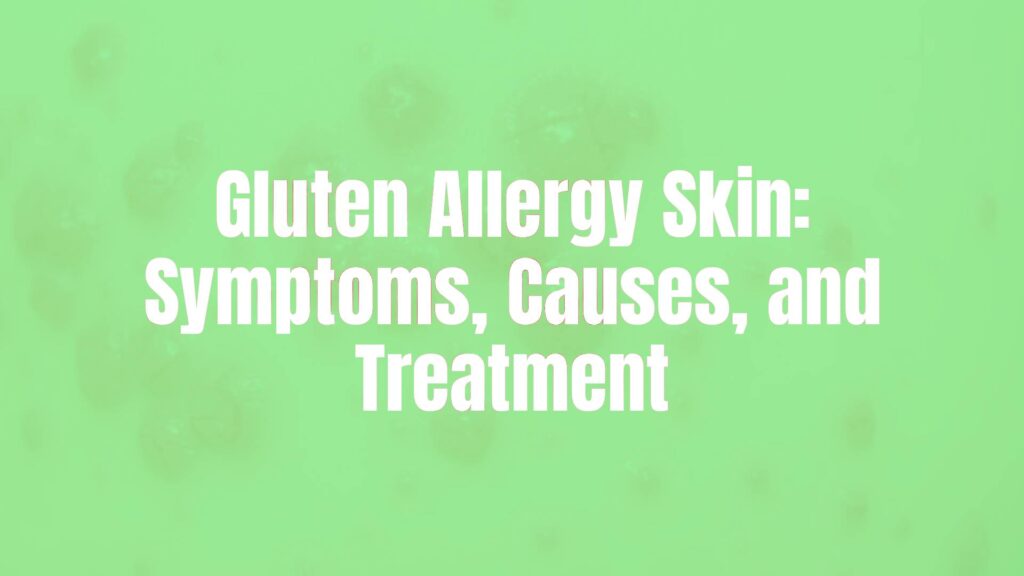 Close-up of irritated skin with red rash, representing gluten allergy symptoms, medical and informative style, realistic.