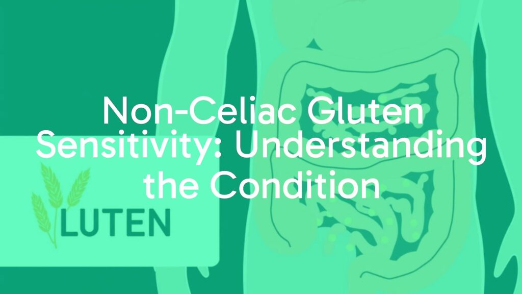 A clear modern illustration of a human digestive system with highlighted wheat and gluten particles, neutral color palette, informative and clean style.