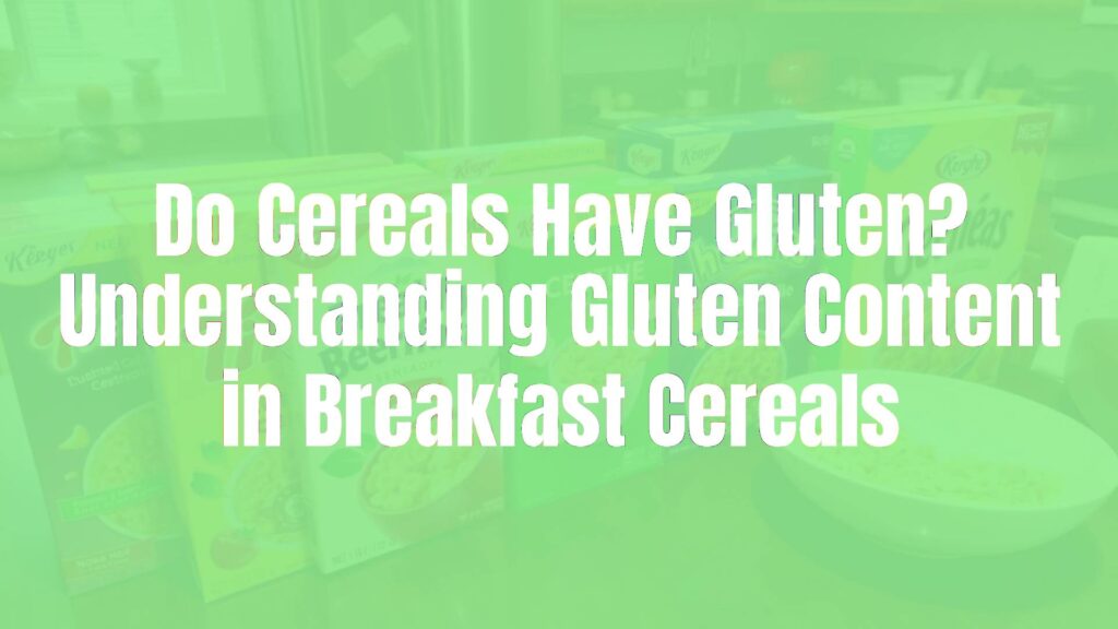 A colorful assortment of breakfast cereal boxes, some labeled gluten-free, arranged on a kitchen table with a bowl of cereal and milk, bright and inviting.