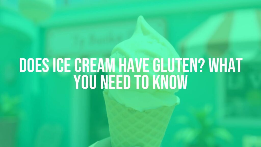 A scoop of vanilla ice cream in a cone, gluten-free label visible, bright and cheerful setting, realistic.