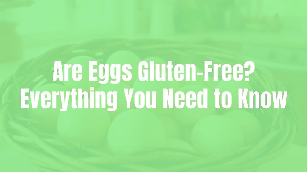 Fresh eggs in a rustic basket, gluten-free label, sunny kitchen background, realistic.