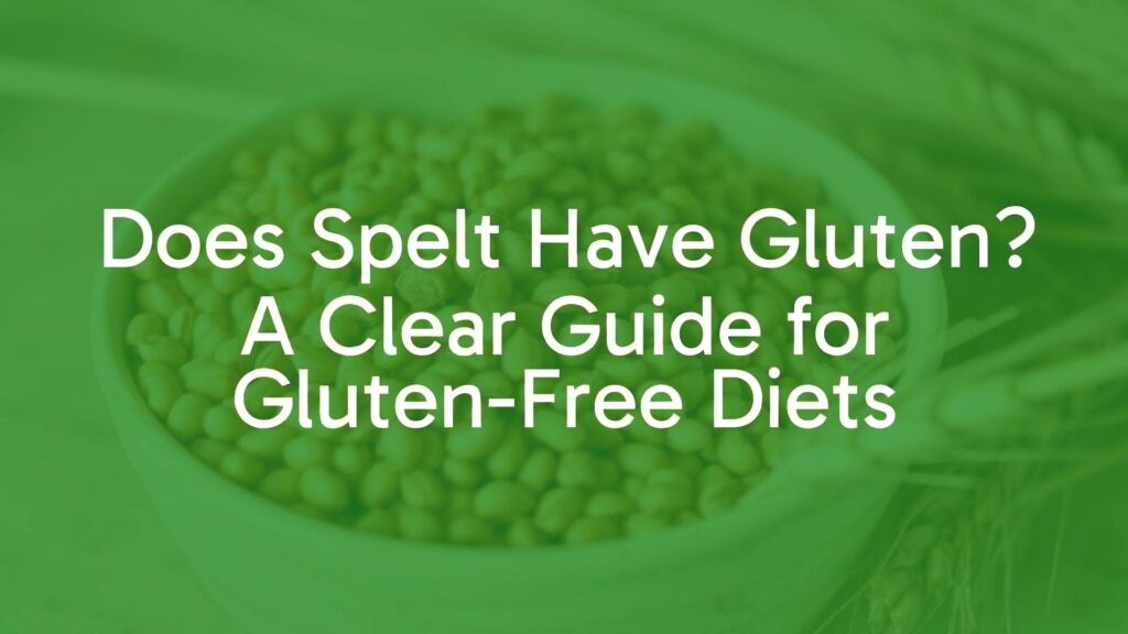 A bowl of spelt grains with wheat stalks, gluten-free label crossed out, warm natural lighting, realistic.